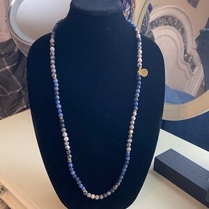 Elegant Blue Beaded Necklace